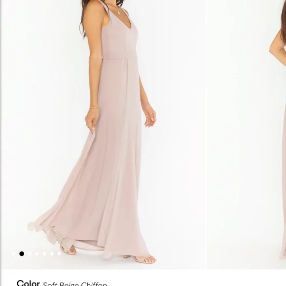 princess polly baby blue dress Wedtrend Women Long Chiffon Bridesmaid Dress with Slit Halter Open Back Formal Wedding Party Dress, Champagne